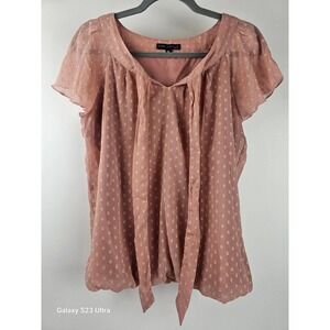 SARA MICHELLE, Petite L, short sleeve blouse, women's
